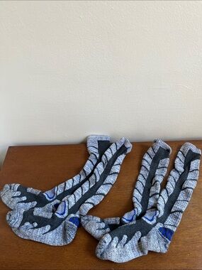Merino Wool Ski Socks - Over-the-Calf Full Cushion Thermal Socks Two sets